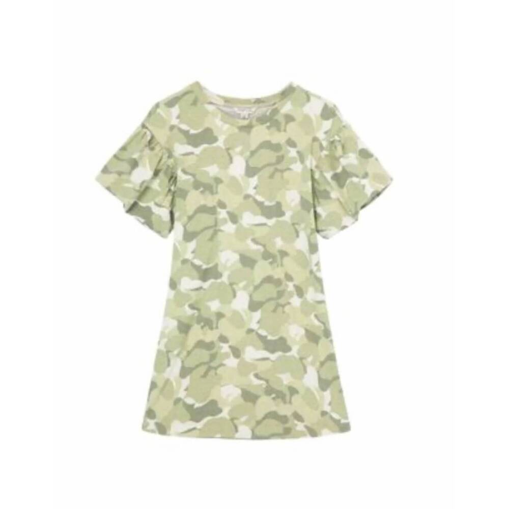 NEW HABITUAL KID girls camo print tee shirt dress in green